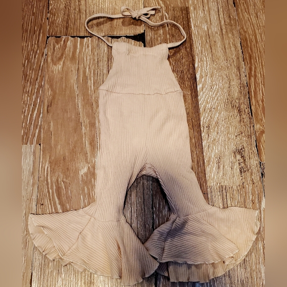 FOSHAN Kids Tan Bell Bottom Jumpsuit - Picture 1 of 7